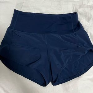 LULULEMON high rise speed up shorts